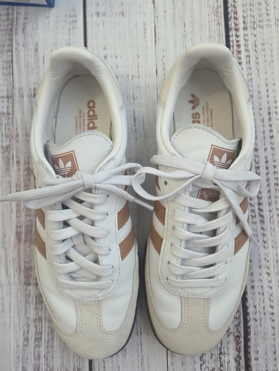 Adidas Samba OG Crystal White Clay Strata Sneakers JR5147 Women's Size 8 EUC - Picture 4 of 11